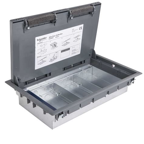 schneider electric floor boxes|3 compartment floor boxes.